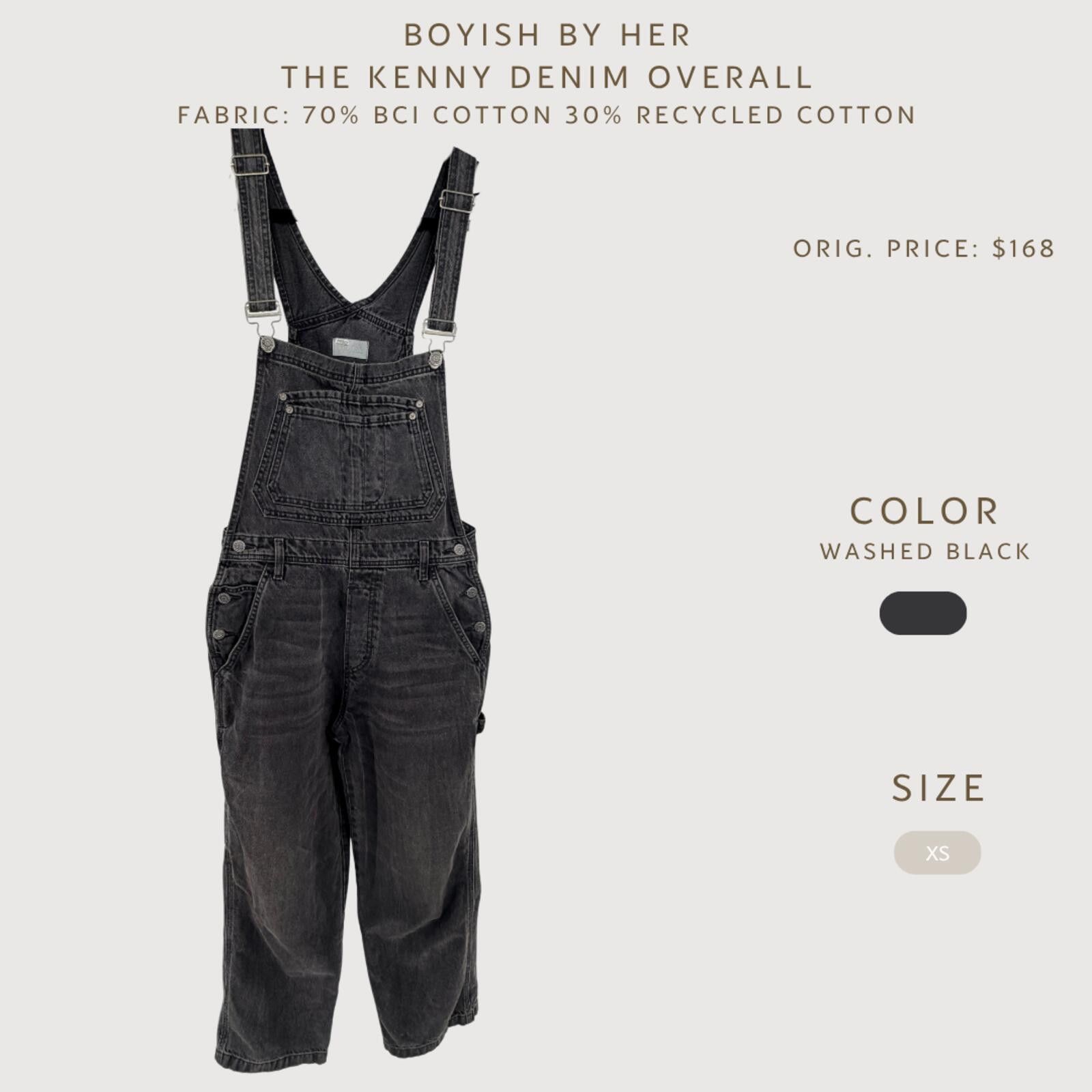 Other Boyish Kenny Denim Overalls Washed Black XS Size 26" / US 2 / IT 38 - 2 Thumbnail