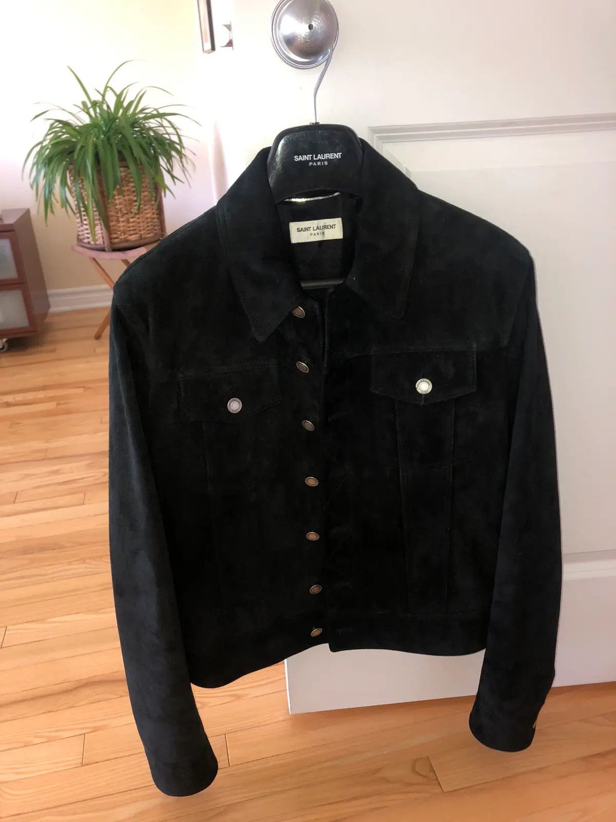 Hedi Slimane × Saint Laurent Paris *Rarest Saint Laurent x Hedi slimane Suede trucker jacket 46 Size US S / EU 44-46 / 1 - 7 Thumbnail