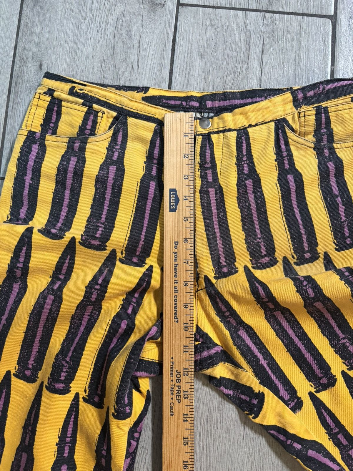 Stephen Sprouse Vintage FW88 Stephen Sprouse Bullet Print Denim Jeans Yellow Size US 34 / EU 50 - 10 Thumbnail