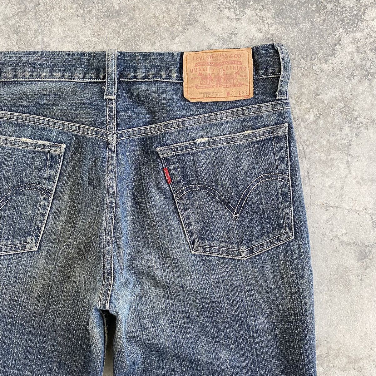 Levi's Vintage 2003 Levis 517 Faded Blue Flared Denim Jeans Size US 30 / EU 46 - 20 Thumbnail