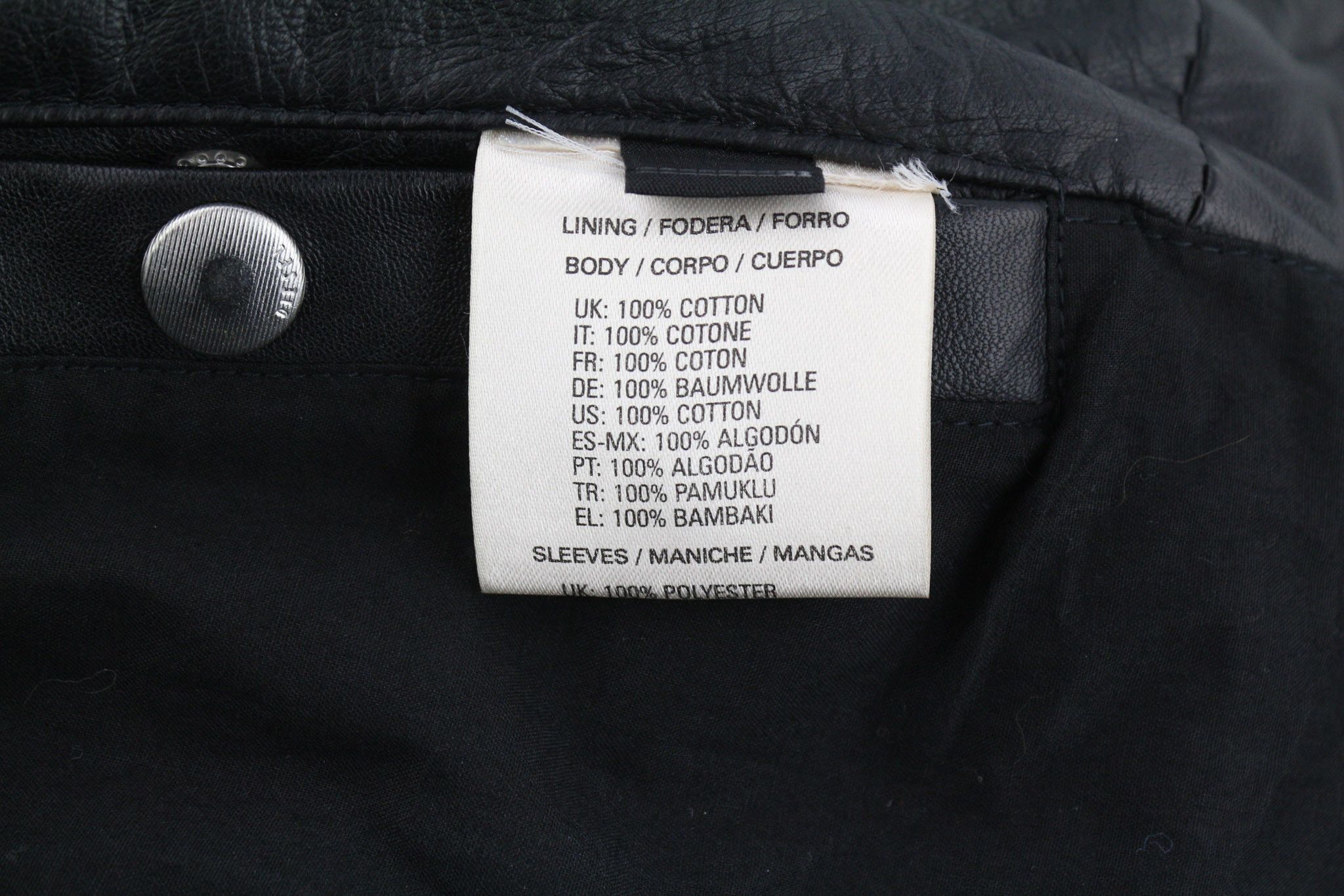 Diesel L-MARTON S Black Leather Band Neck Zip Jacket 81726 Size US S / EU 44-46 / 1 - 9 Thumbnail