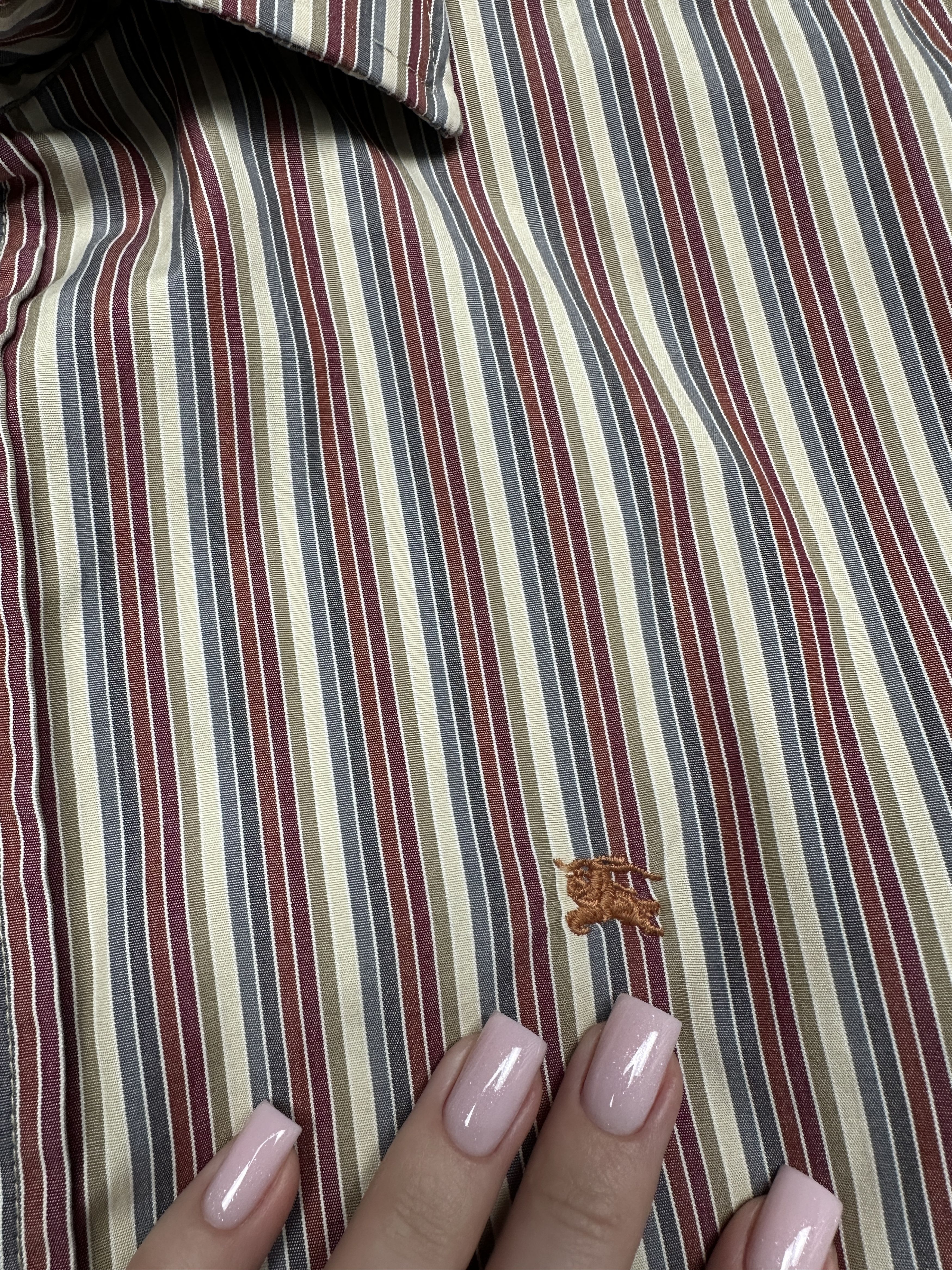 Burberry Burberry London Vintage Mens Long Sleeve Striped Shirt Size US XL / EU 56 / 4 - 3 Thumbnail
