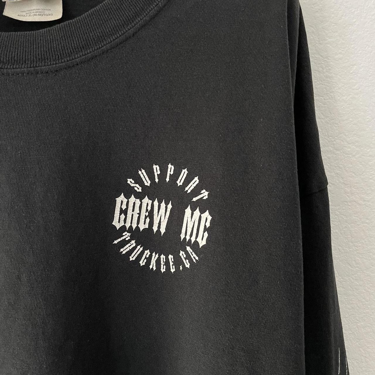 Hanes × Vintage Vintage Support Your Crew MC Flame Sleeve Long Sleeve Size US XL / EU 56 / 4 - 4 Thumbnail