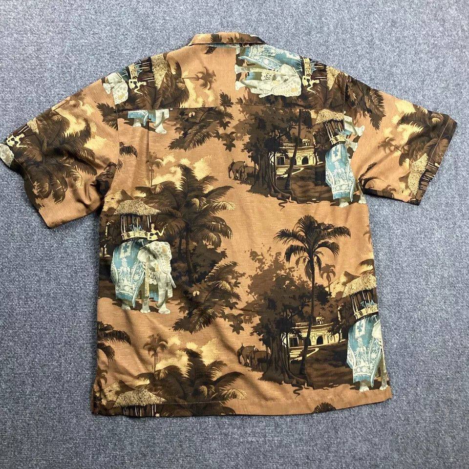 Tommy Bahama Tommy Bahama Shirt Large Hawaiian Safari 100% Silk Mens Size US L / EU 52-54 / 3 - 7 Thumbnail
