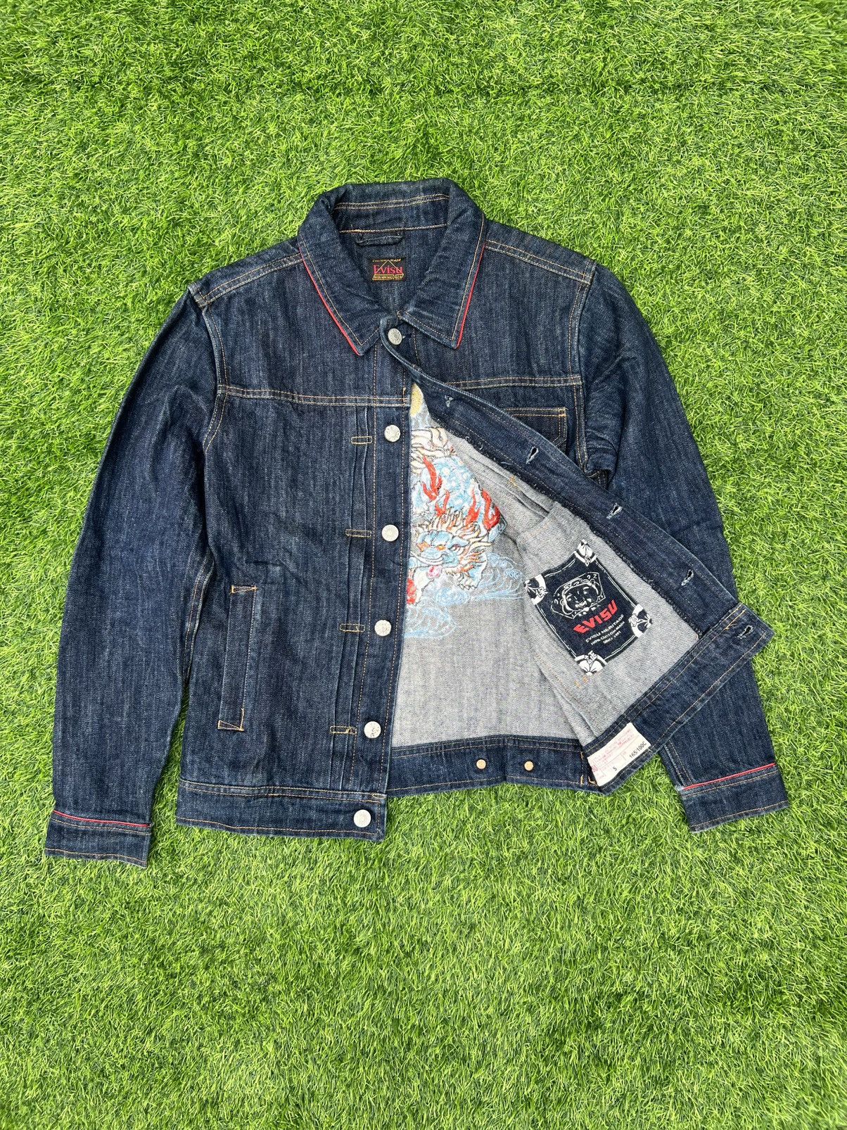 Evisu EVISU Heritage Denim jacket- Dragon&Tiger Ukiyo- Masterpiece Size US S / EU 44-46 / 1 - 7 Thumbnail