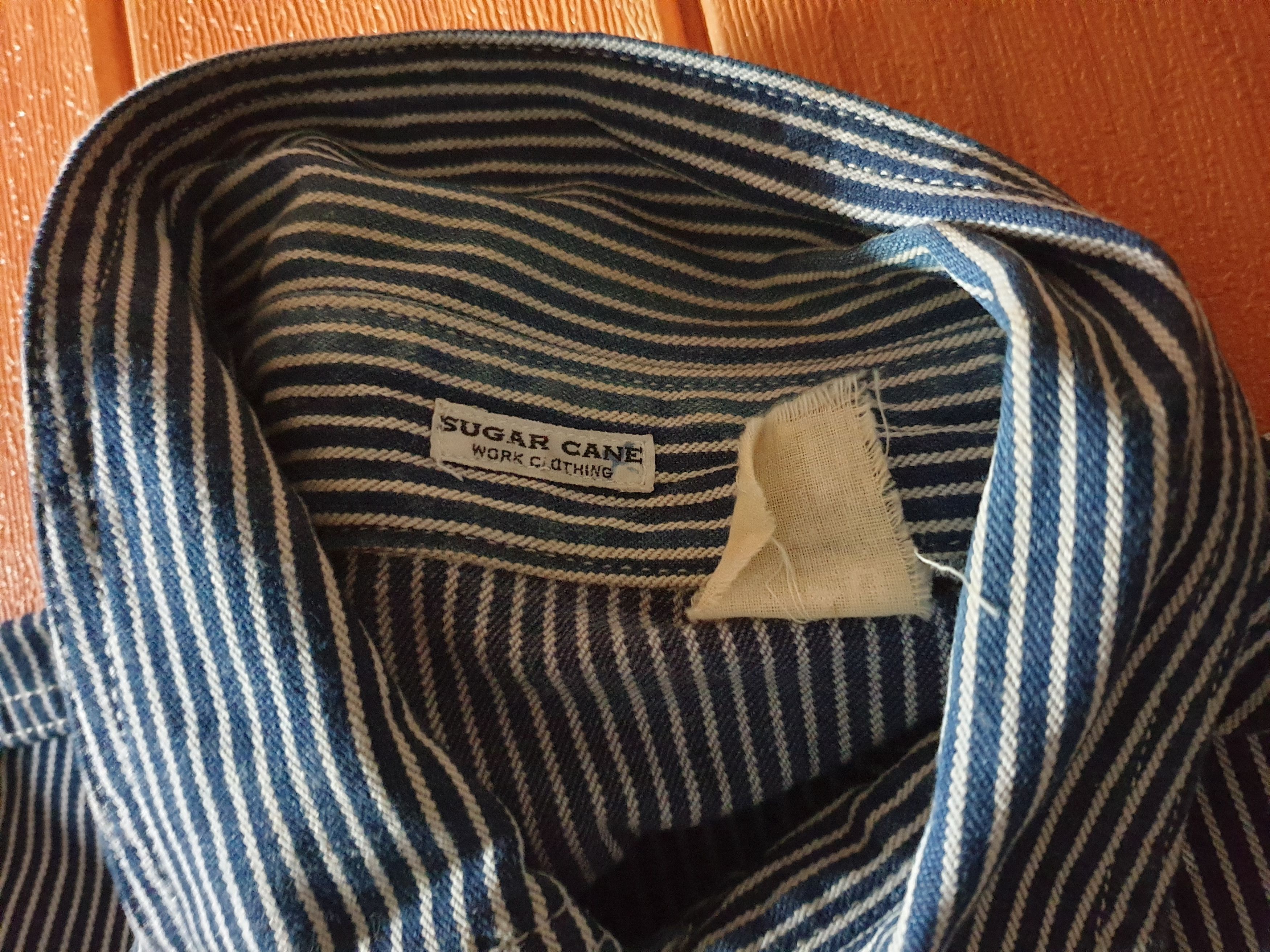 Sugar Cane 💥Sugarcane work stripe pullover shirt Size US M / EU 48-50 / 2 - 3 Thumbnail