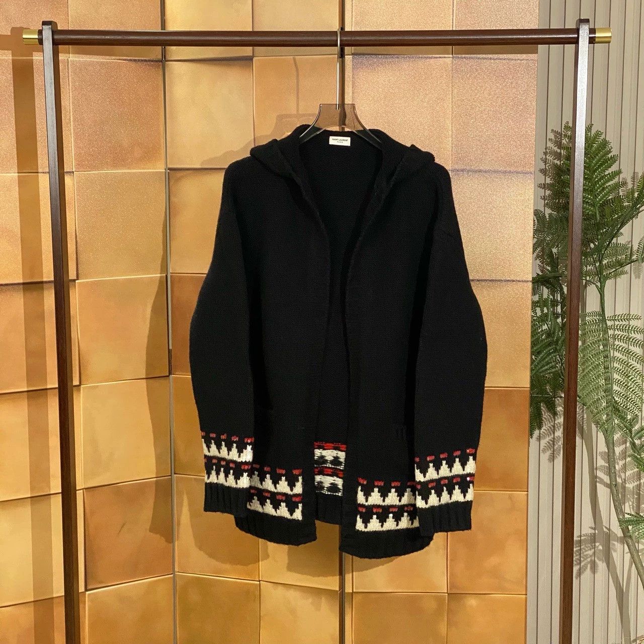 Saint Laurent Paris Saint Laurent Paris Black jacquard sequin knitted sweater cardigan Size US S / EU 44-46 / 1 - 1 Thumbnail