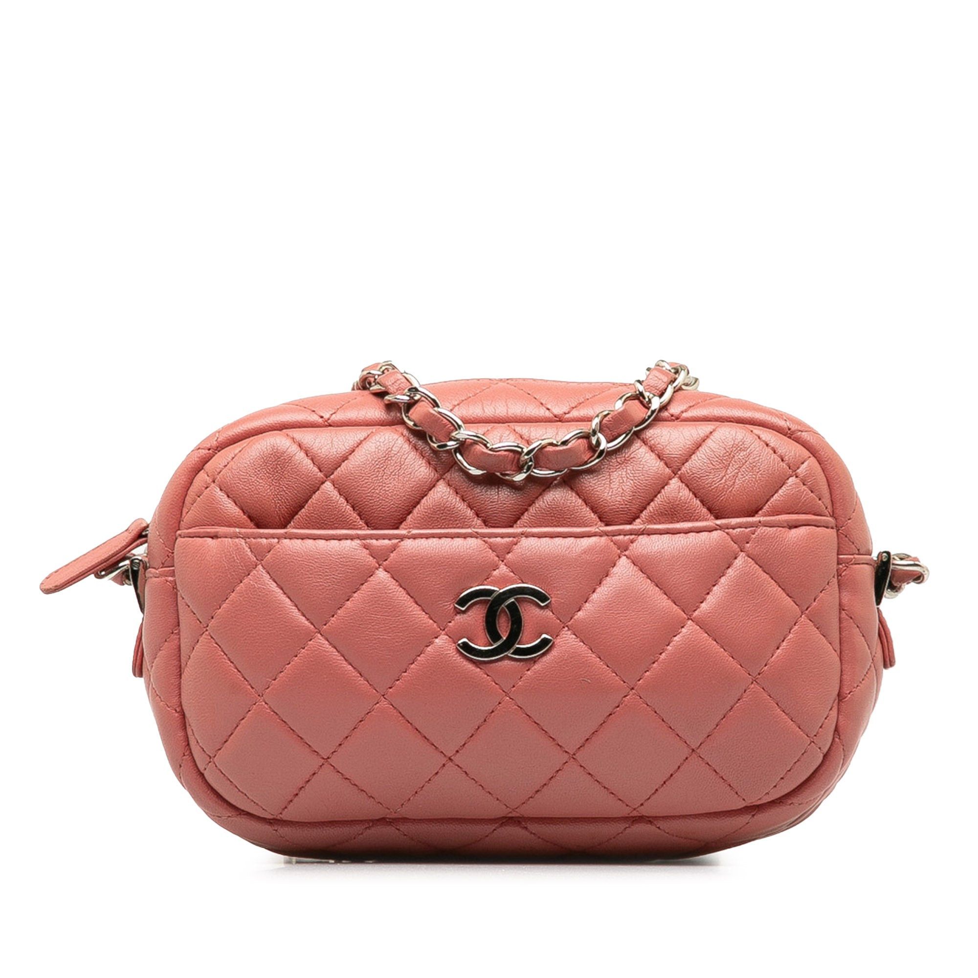 Chanel Chanel Mini Lambskin Camera Case Pink Size ONE SIZE - 1 Thumbnail