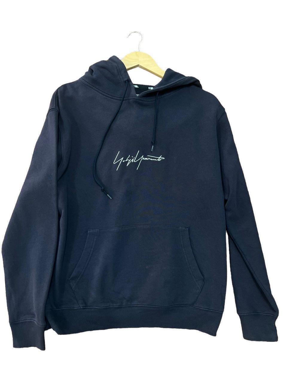 New Era × Yohji Yamamoto Yohji Yamamoto Spellout Hoodie Size US L / EU 52-54 / 3 - 1 Thumbnail