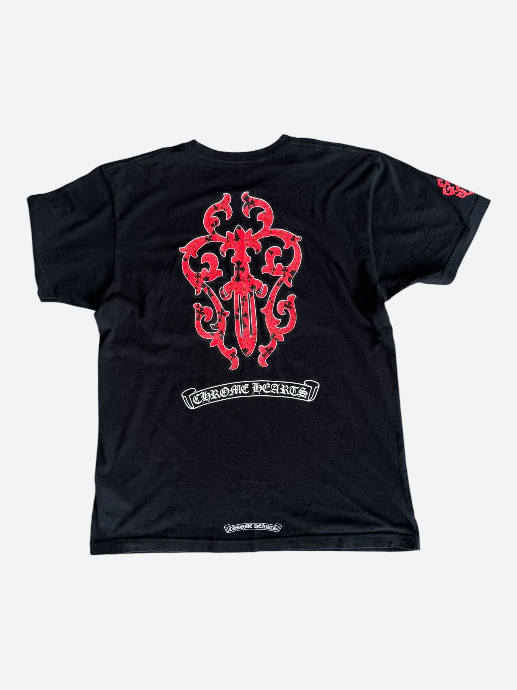 Chrome Hearts Chrome Hearts Black & Red Dagger Logo T-Shirt Size US L / EU 52-54 / 3 - 2 Thumbnail