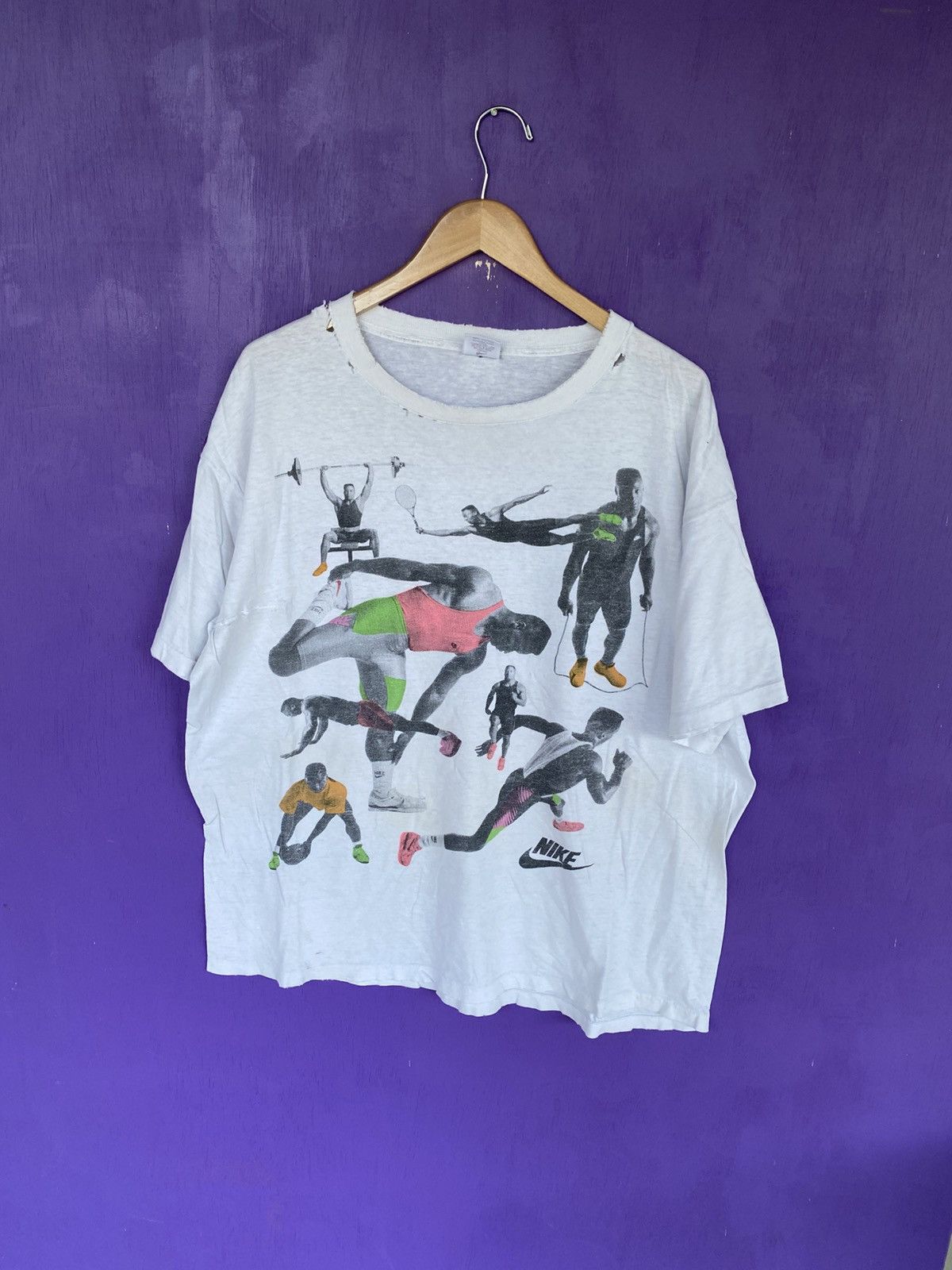 Nike Vintage 80s Nike Bo Jackson sports t-shirt Size US XXL / EU 58 / 5 - 1 Thumbnail