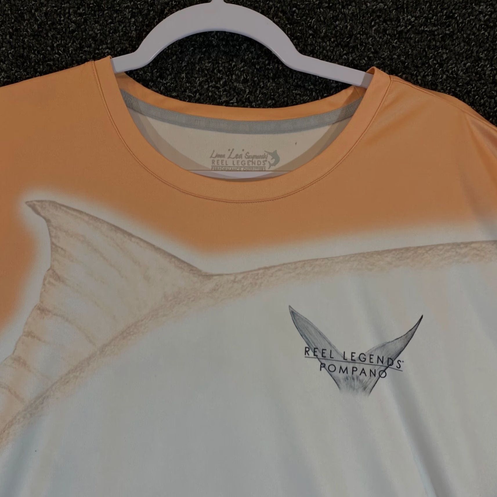 Vintage Reel Legends Shirt Mens 2XL White Orange Fishing Tee Fish Short Sleeve Reel-Tec Size US XXL / EU 58 / 5 - 2 Thumbnail