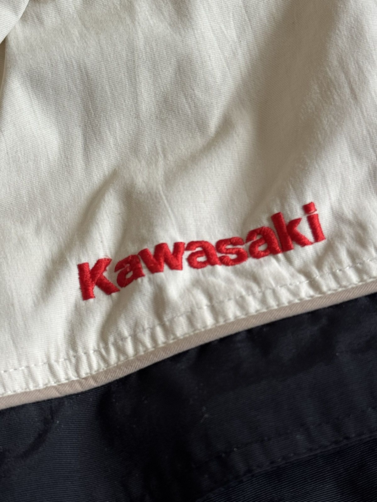 Vintage Kawasaki zip nylon + fleece vest sleeveless jacket racing Size US M / EU 48-50 / 2 - 10 Thumbnail