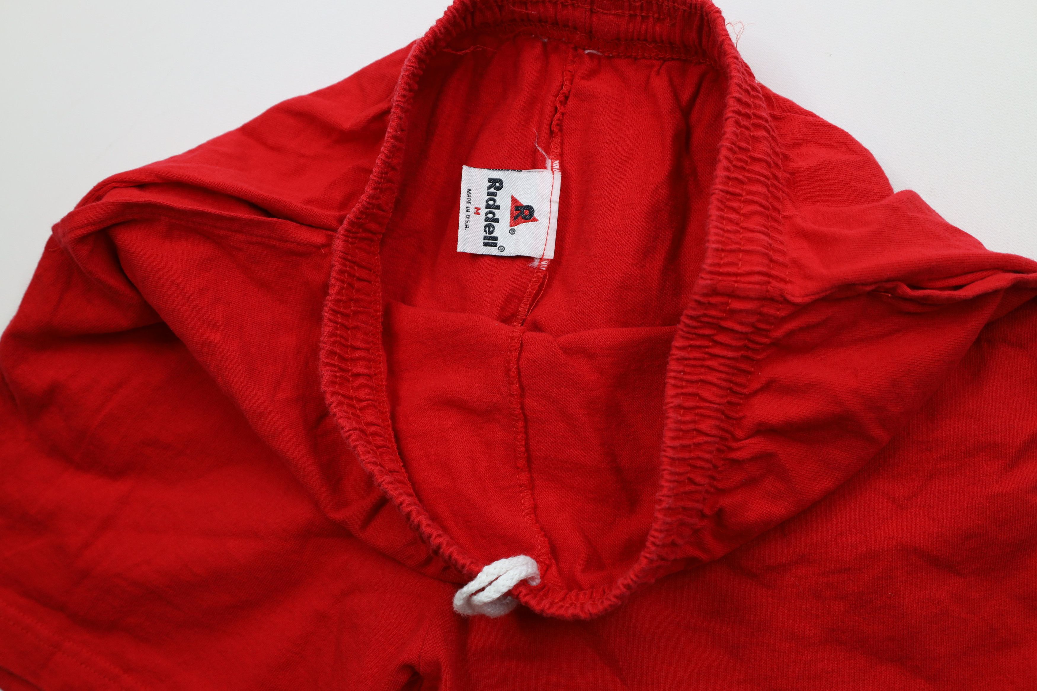Riddell Vintage 90s Riddell Football Knee Shorts Red Cotton USA Size US 30 / EU 46 - 7 Thumbnail