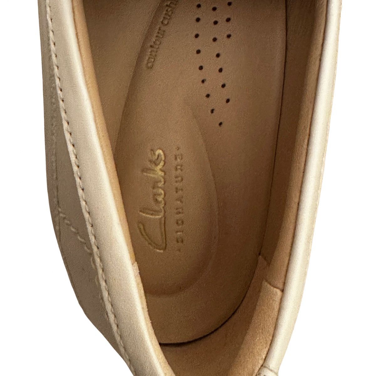 Clarks Clarks Loafers Cream Leather Chunky Platform US 8 / EU 39 Size US 8 / IT 38 - 5 Thumbnail
