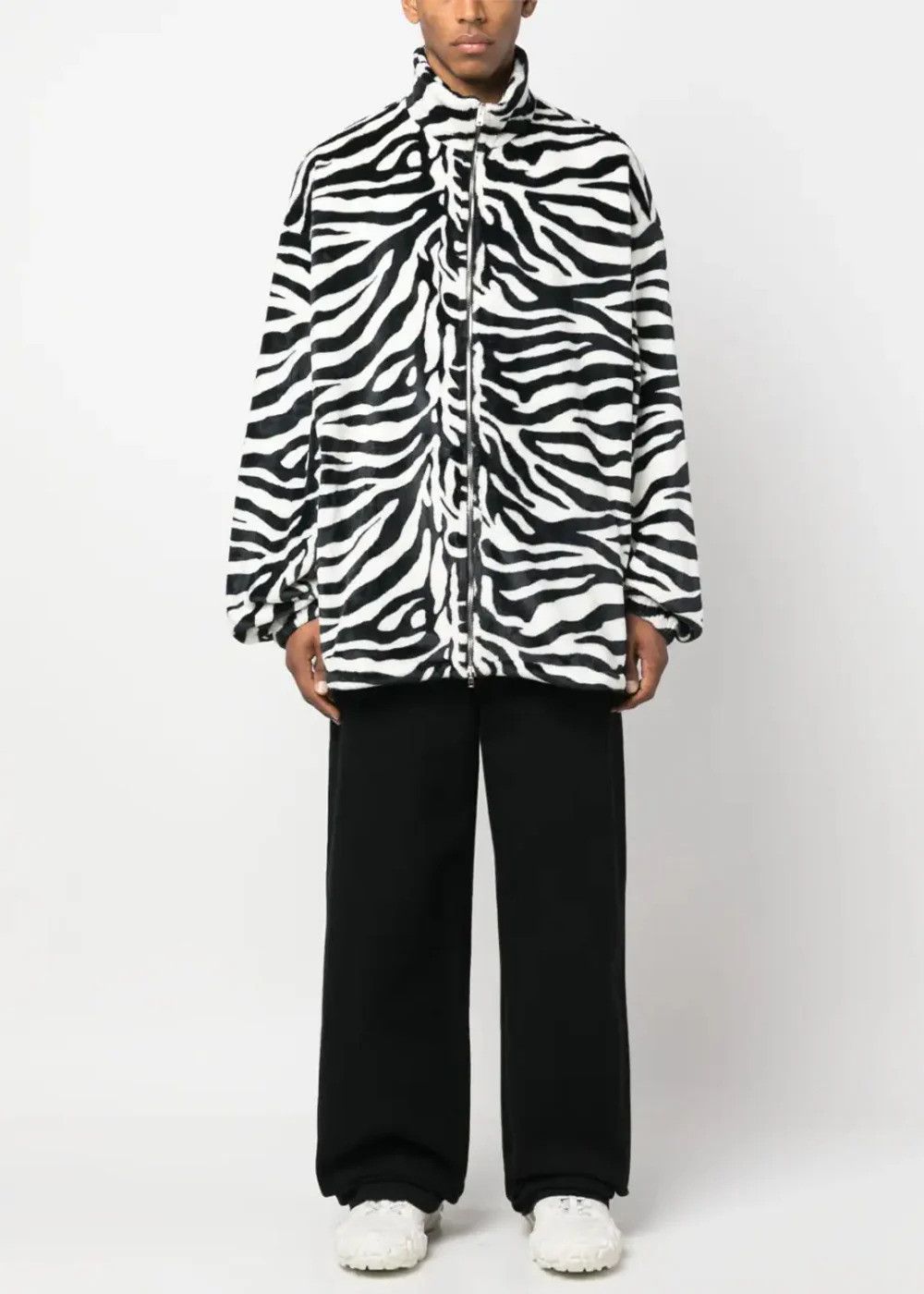 Vetements RARE Runway Zebra Print Fleece Zip Side Pocket Jacket SS23 Size US L / EU 52-54 / 3 - 20 Thumbnail