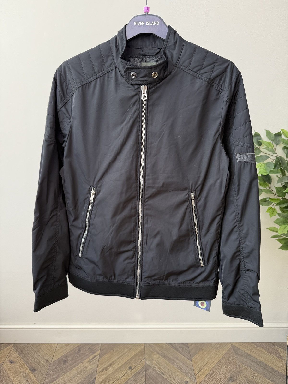 Diesel Vintage Diesel Black Lightweight Jacket Quilted Zip Biker Size US S / EU 44-46 / 1 - 2 Thumbnail