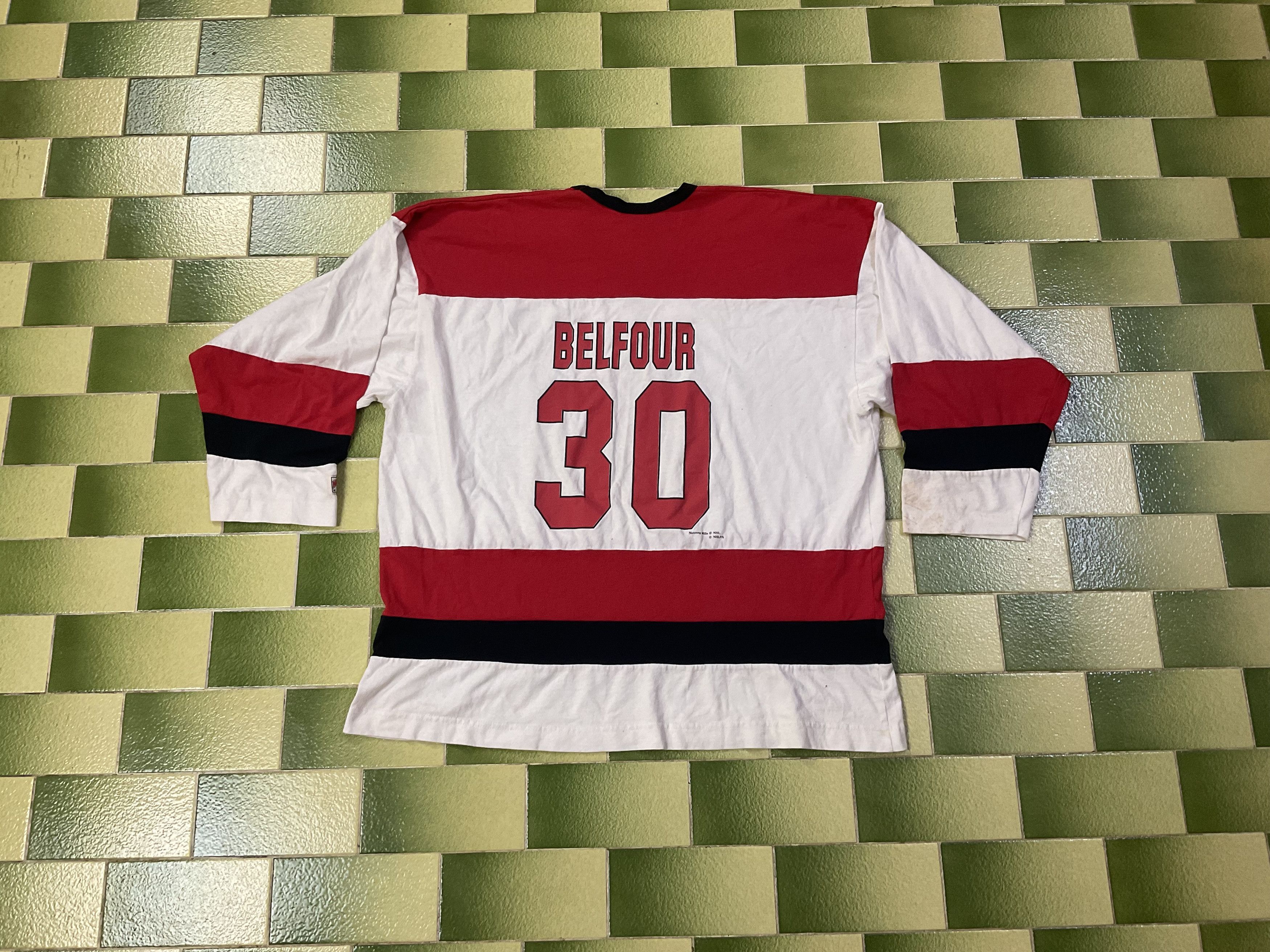 NHL Vintage 90s Chicago Blackhawks Ed Belfour #30 Jersey 3XL/4XL Size US XXL / EU 58 / 5 - 2 Thumbnail