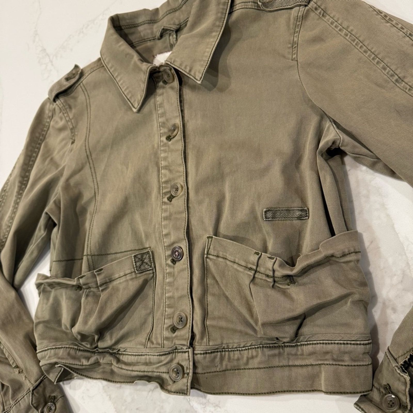 Anthropologie Hei Hei Anthropologie Military Crop Utility Jacket Womens SP Size S / US 4 / IT 40 - 4 Thumbnail