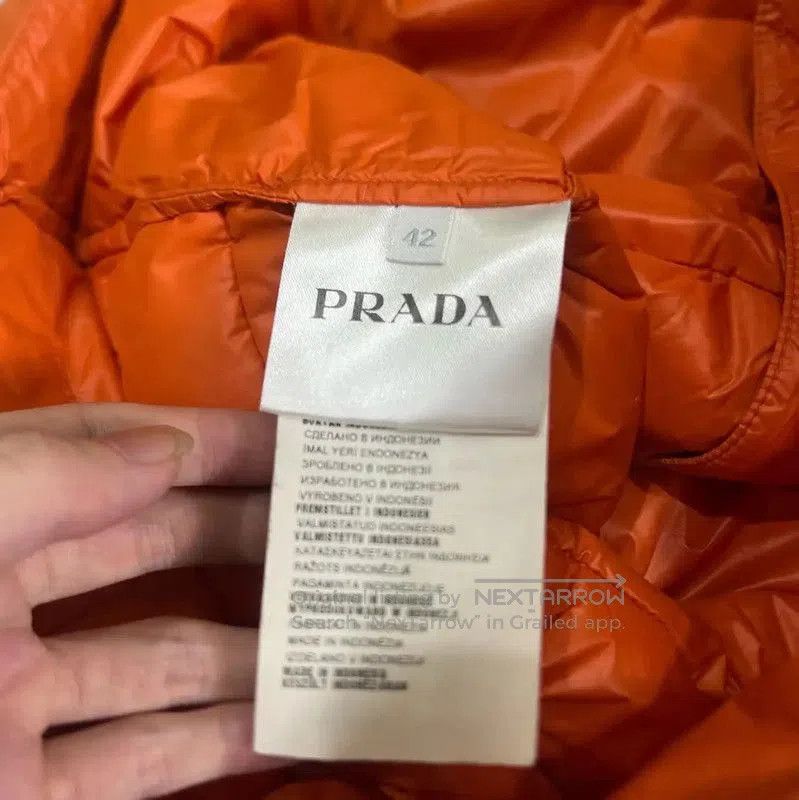 Prada Prada Men's Orange Down Jacket Size S. Size US S / EU 44-46 / 1 - 5 Thumbnail