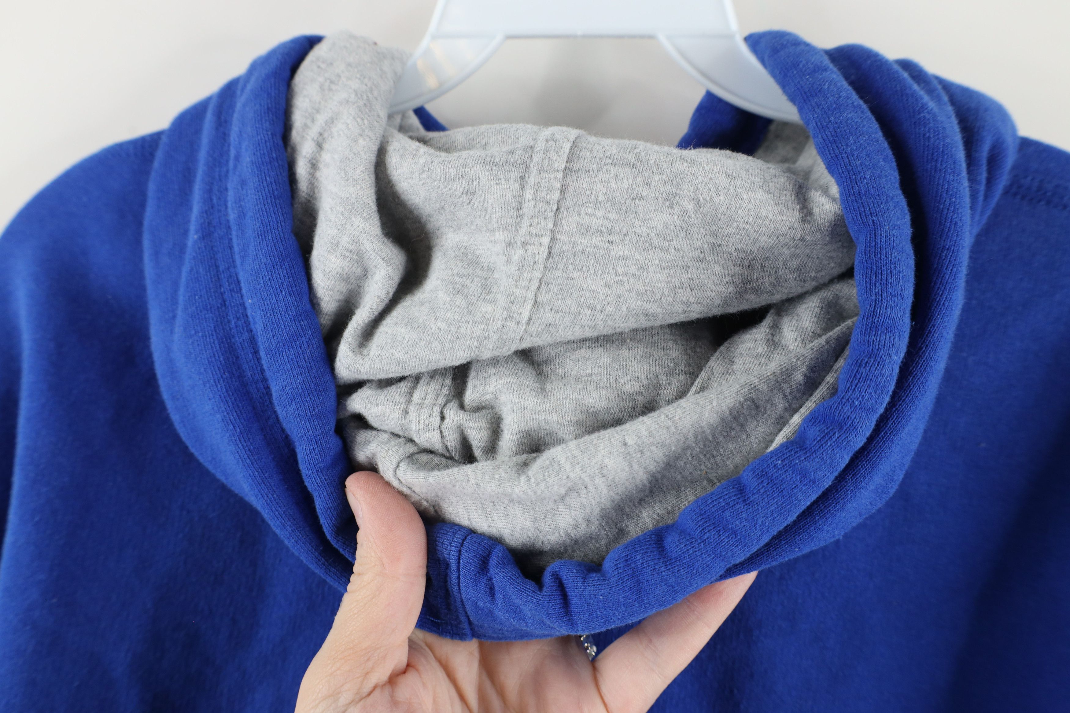 Champion × Vintage Vintage Champion Monochrome Hoodie Sweatshirt Royal Blue Size US L / EU 52-54 / 3 - 9 Thumbnail