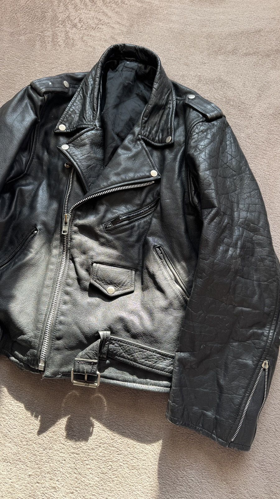 Genuine Leather Y2K Vintage Moto Biker Leather Jacket Grunge Punk schott lgb Size US M / EU 48-50 / 2 - 3 Thumbnail