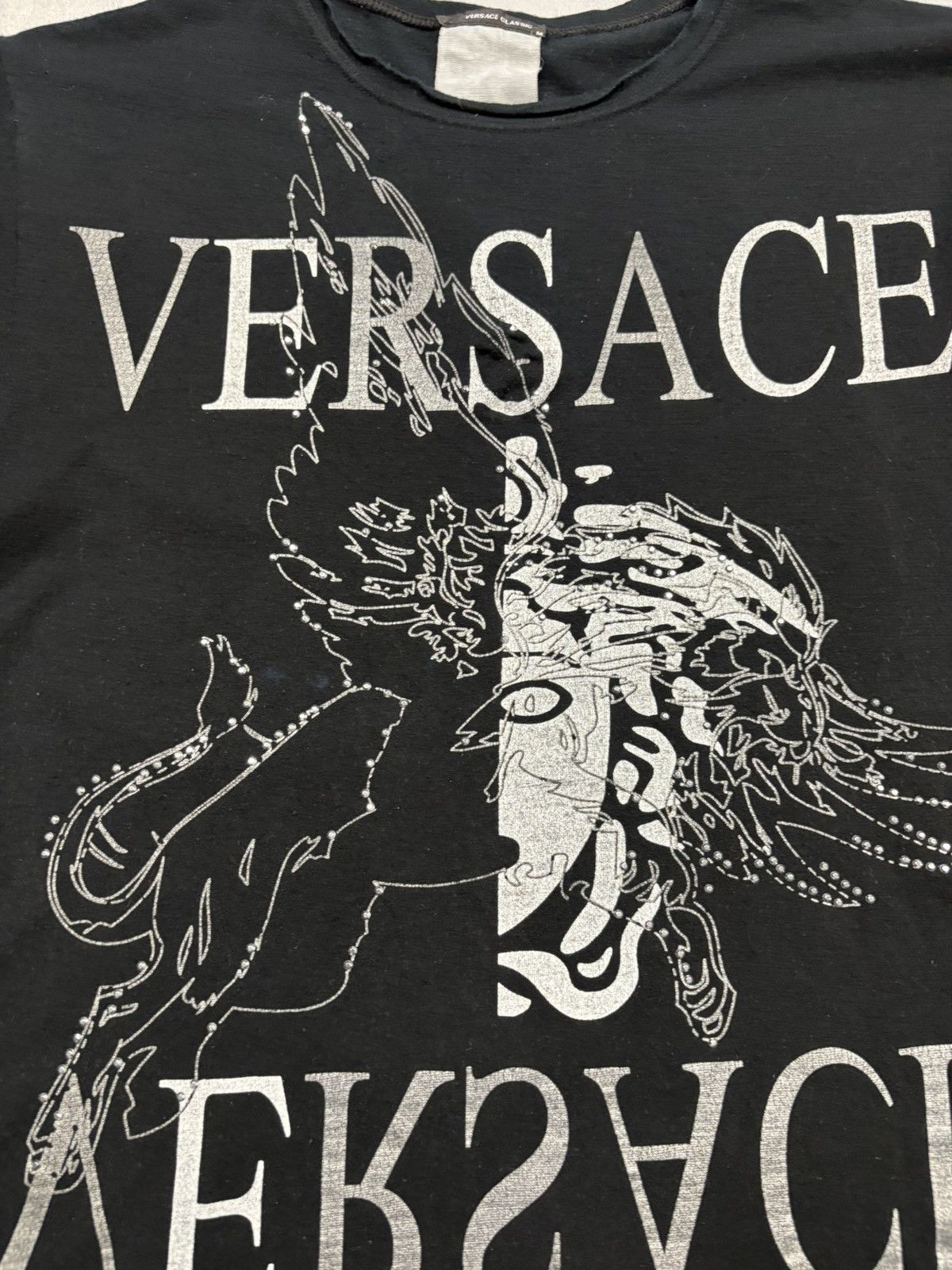 Versace Versace Classic Archive 90s Crystal Graphic T Shirt Vintage Size M / US 6-8 / IT 42-44 - 5 Thumbnail