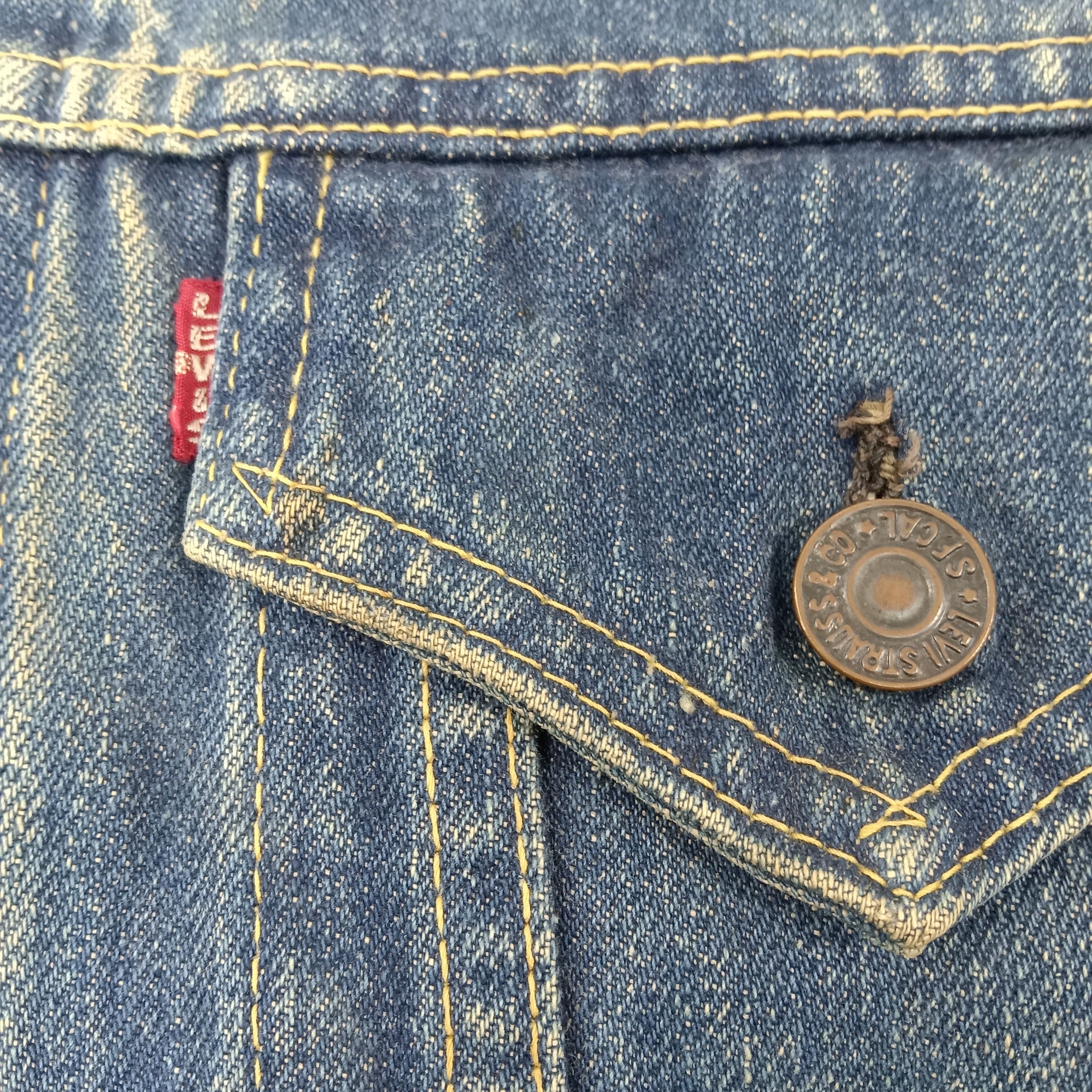 Levi's × Vintage Levi's 501 Big E Distressed Sleeveless Denim Jacket C214N12 Size US S / EU 44-46 / 1 - 6 Thumbnail