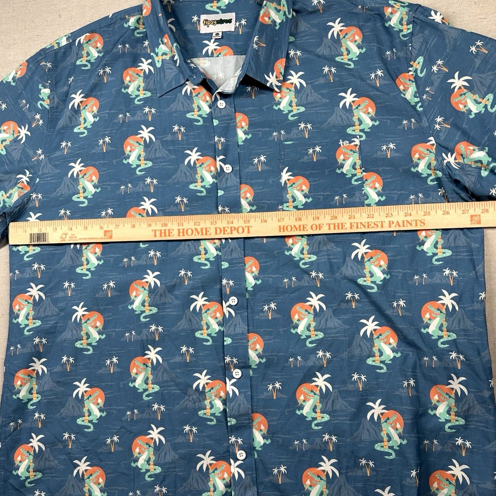 ALOHAS Tipsy Elves Shirt Mens 3XL All Over Print Alligators Hawaiian Aloha Tiki Resort Size US XXL / EU 58 / 5 - 6 Thumbnail