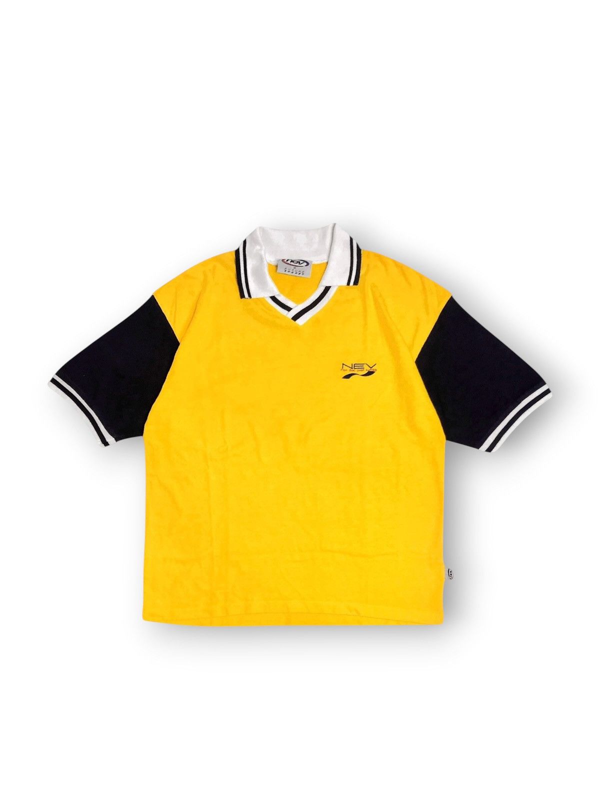 Vintage 90s Nev Future Shapes Two Tone Vintage Polo Shirt Size US M / EU 48-50 / 2 - 1 Thumbnail
