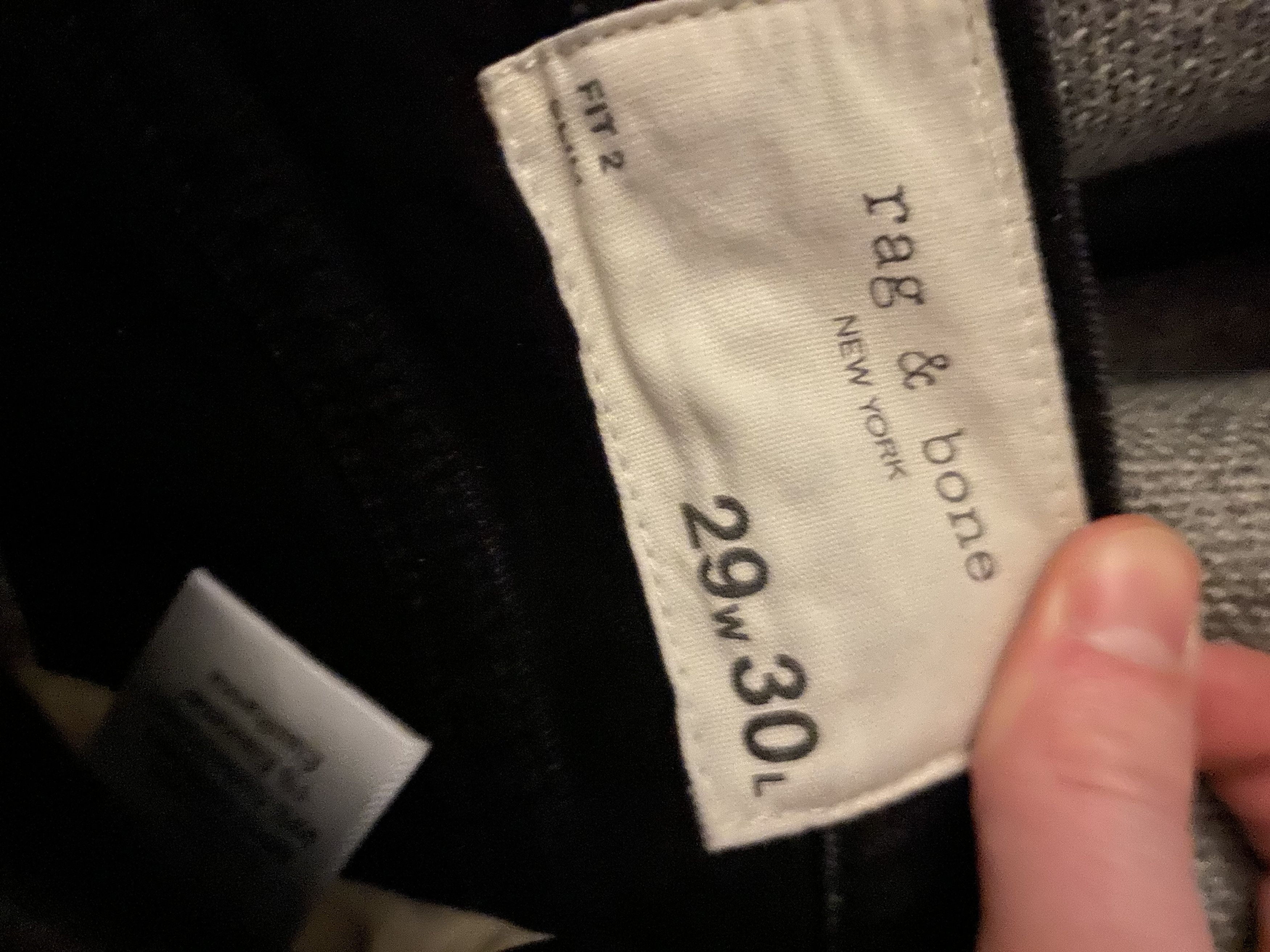 Rag & Bone Rag and Bone Slim Black Jeans Size US 29 - 2 Thumbnail