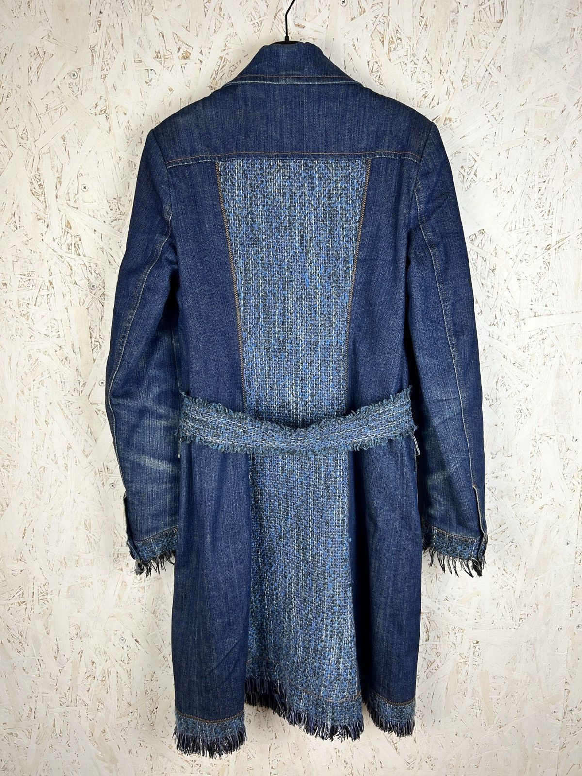 Dolce & Gabbana Vintage Dolce & Gabbana Denim Tweed Coat & Skirt Set M 30/44 Size M / US 6-8 / IT 42-44 - 6 Thumbnail
