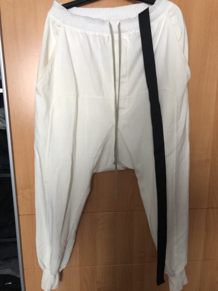 Rick Owens Drkshdw Rick Owens DRKSHDW - Off-White Drawstring Sweatpants Size US 26 / EU 42 - 1 Thumbnail