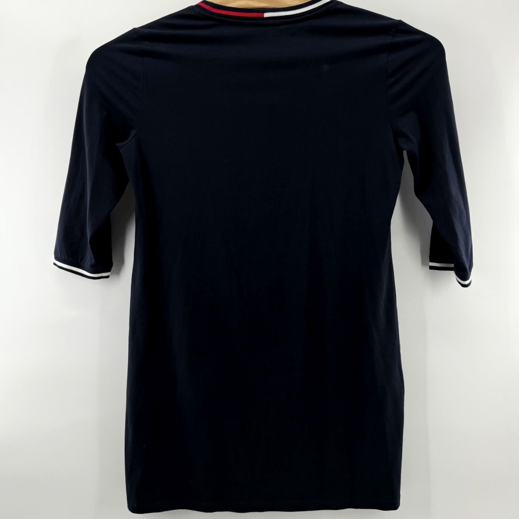 Tommy Hilfiger Tommy Hilfiger Dress Womens Large Navy Blue V Neck 3/4 Sleeve Stretch Classic Size L / US 10 / IT 46 - 3 Thumbnail