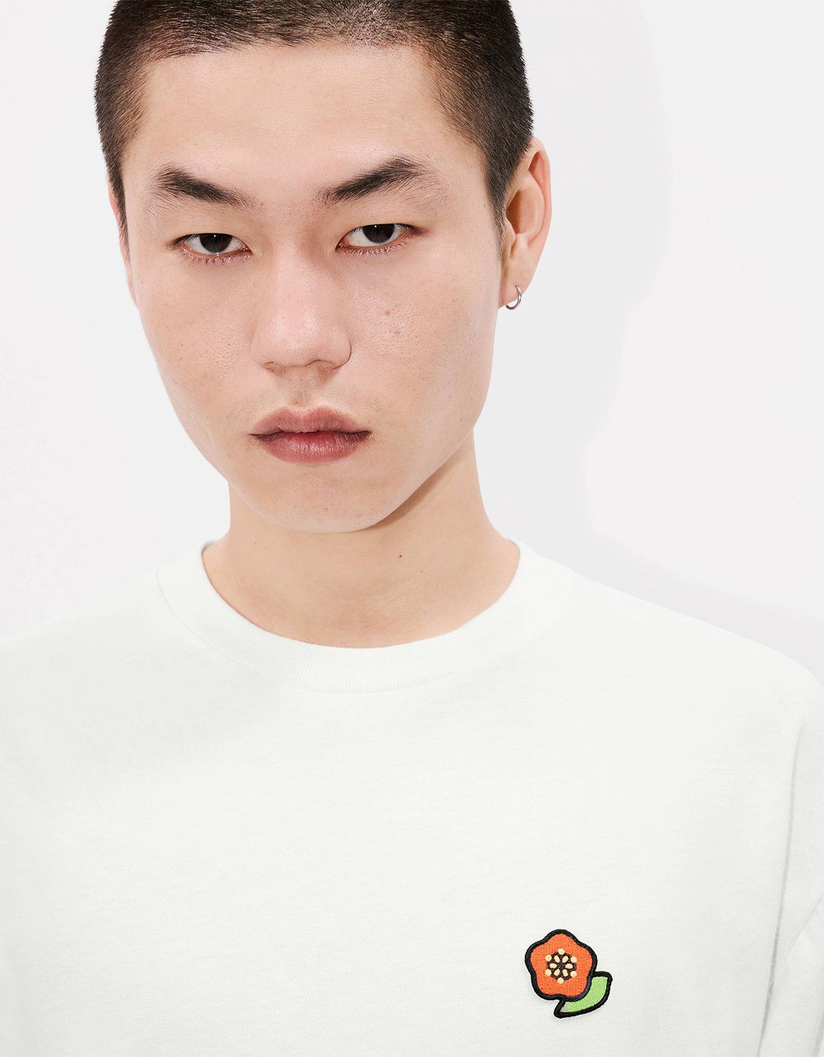Kenzo Kenzo Pop Embroidered Off-White T-Shirt Size US M / EU 48-50 / 2 - 6 Thumbnail
