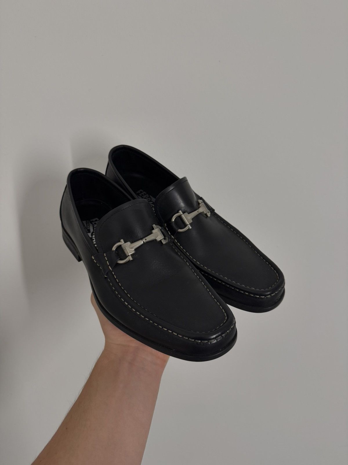 Salvatore Ferragamo Vintage Salvatore Ferragamo Metal Buckle Leather Moccasins Size US 8 / EU 41 - 1 Thumbnail