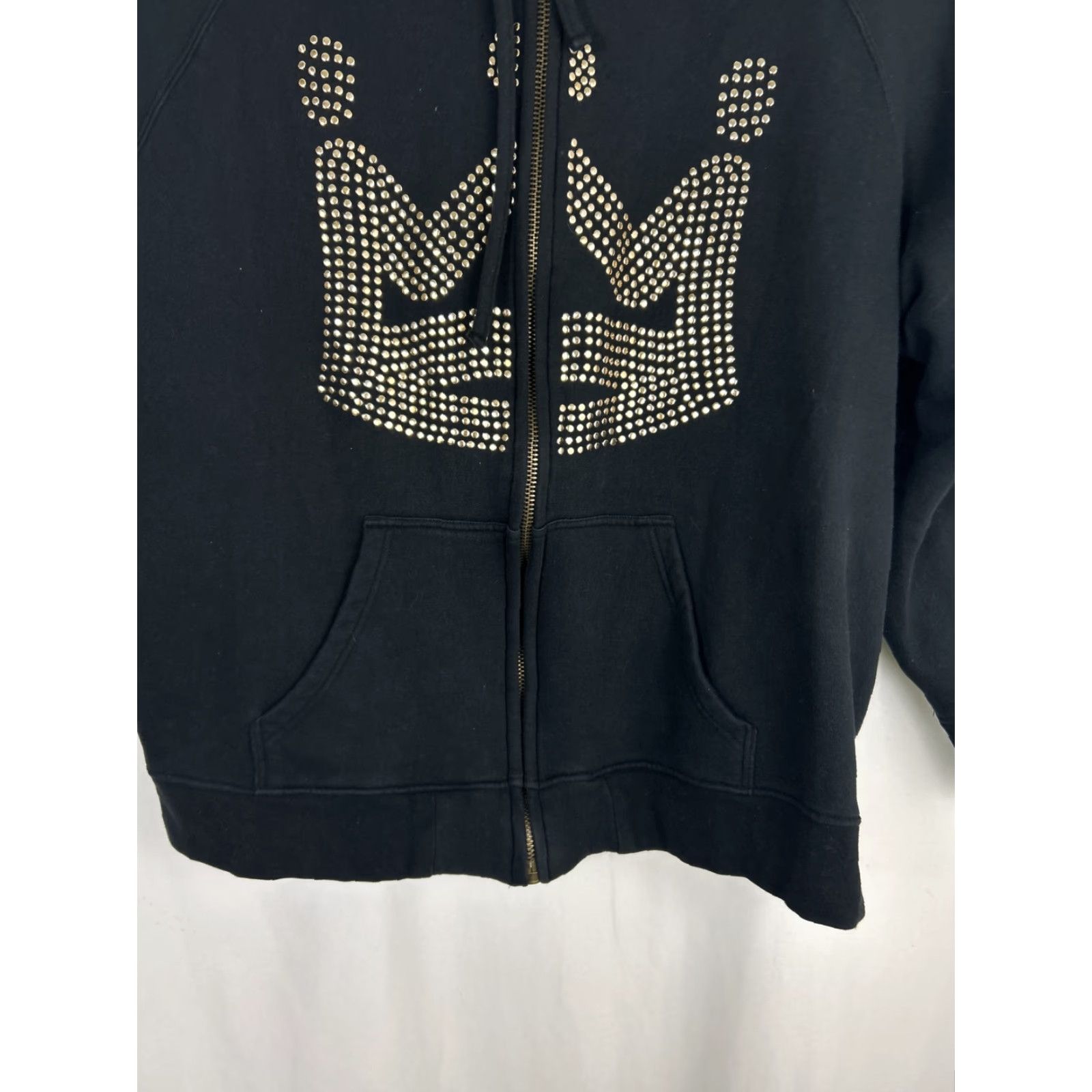 Logo 7 VINTAGE Pnb Nation Black Zip Up Hoodie Sweater Gold Stud Logo Mens XXXL Crown Size US XXL / EU 58 / 5 - 5 Thumbnail