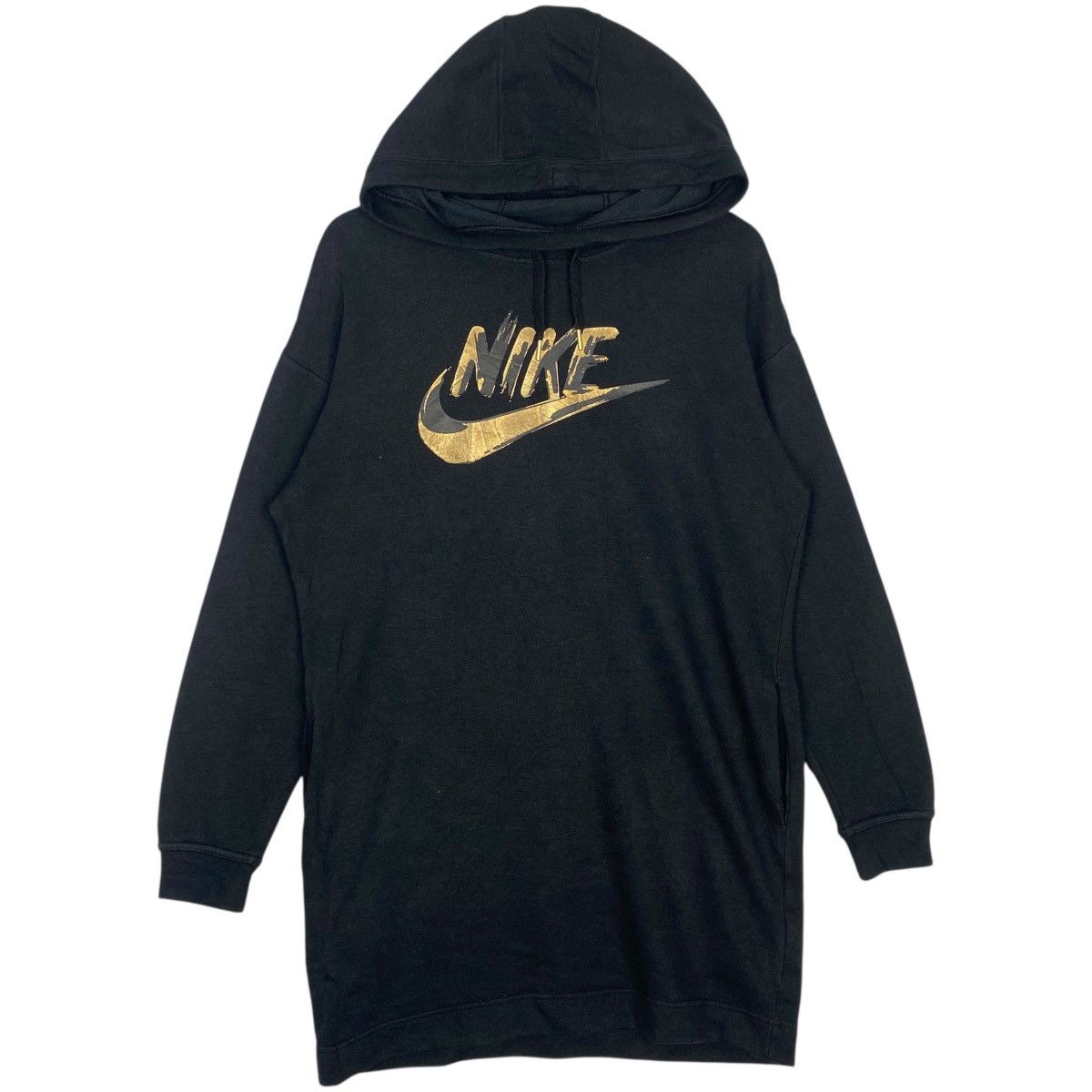 Vintage Vintage Nike Mid Length Sweatshirt Big Logo Black Size L Size L / US 10 / IT 46 - 1 Thumbnail