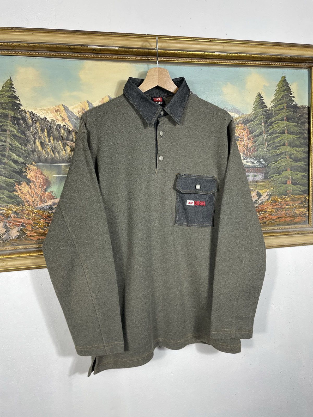 Diesel × Vintage Diesel Vintage Y2k Sweater Jumper Sweatshirt Baggy Oversize Size US L / EU 52-54 / 3 - 2 Thumbnail