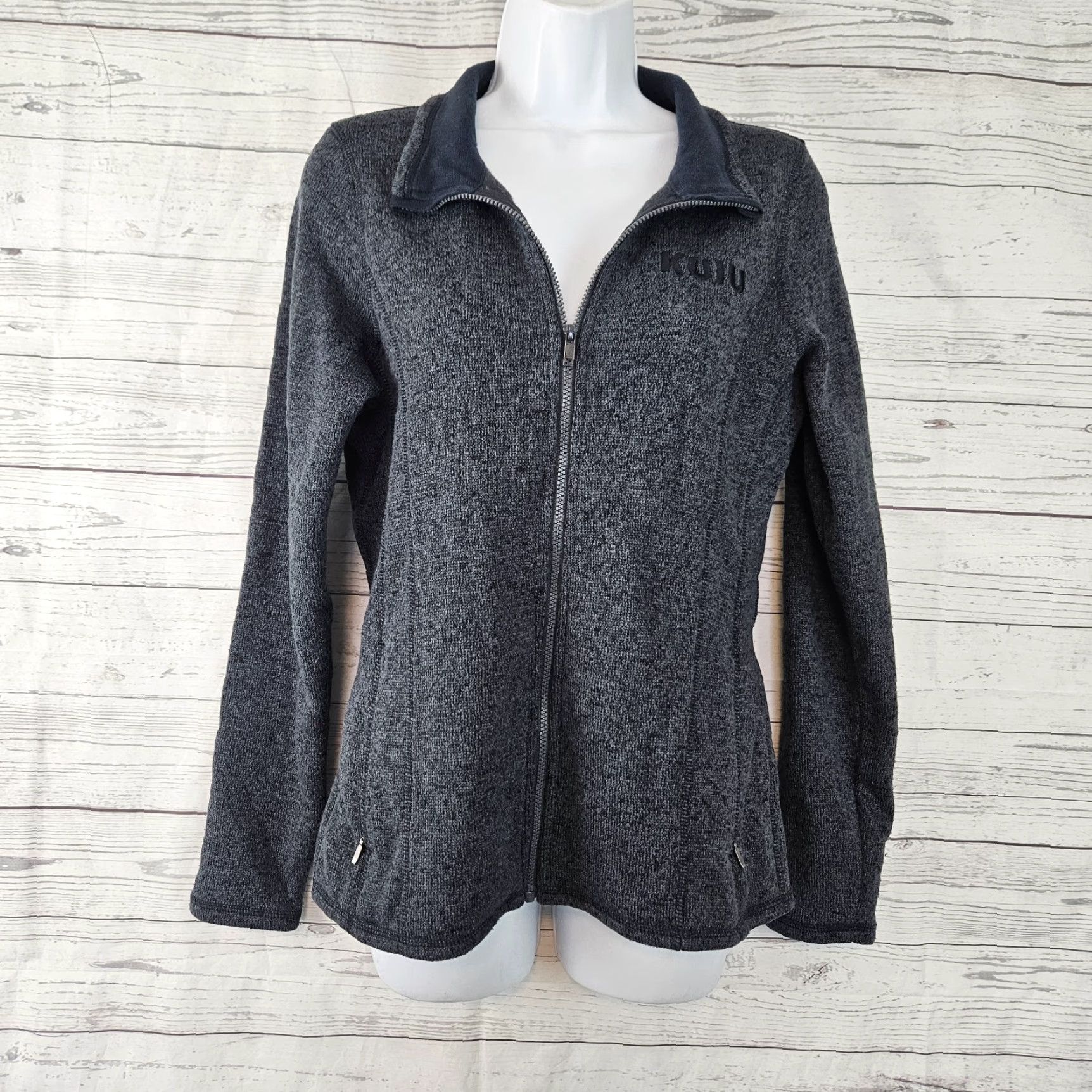 Vintage Kuiu Womens Jacket Sz Medium Blue/Gray High Loft Sweater Fleece Full Zip Size M / US 6-8 / IT 42-44 - 2 Thumbnail