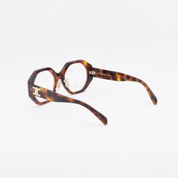 Celine Celine CL50161F 053 Eyeglasses Havana 52mm Square Frame Size ONE SIZE - 10 Thumbnail