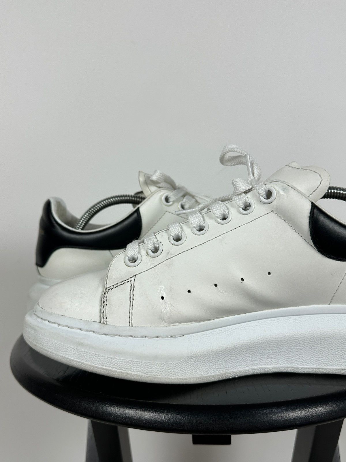 Alexander McQueen Alexander McQueen Oversized White Leather Sneakers Size US 9.5 / EU 42-43 - 18 Thumbnail