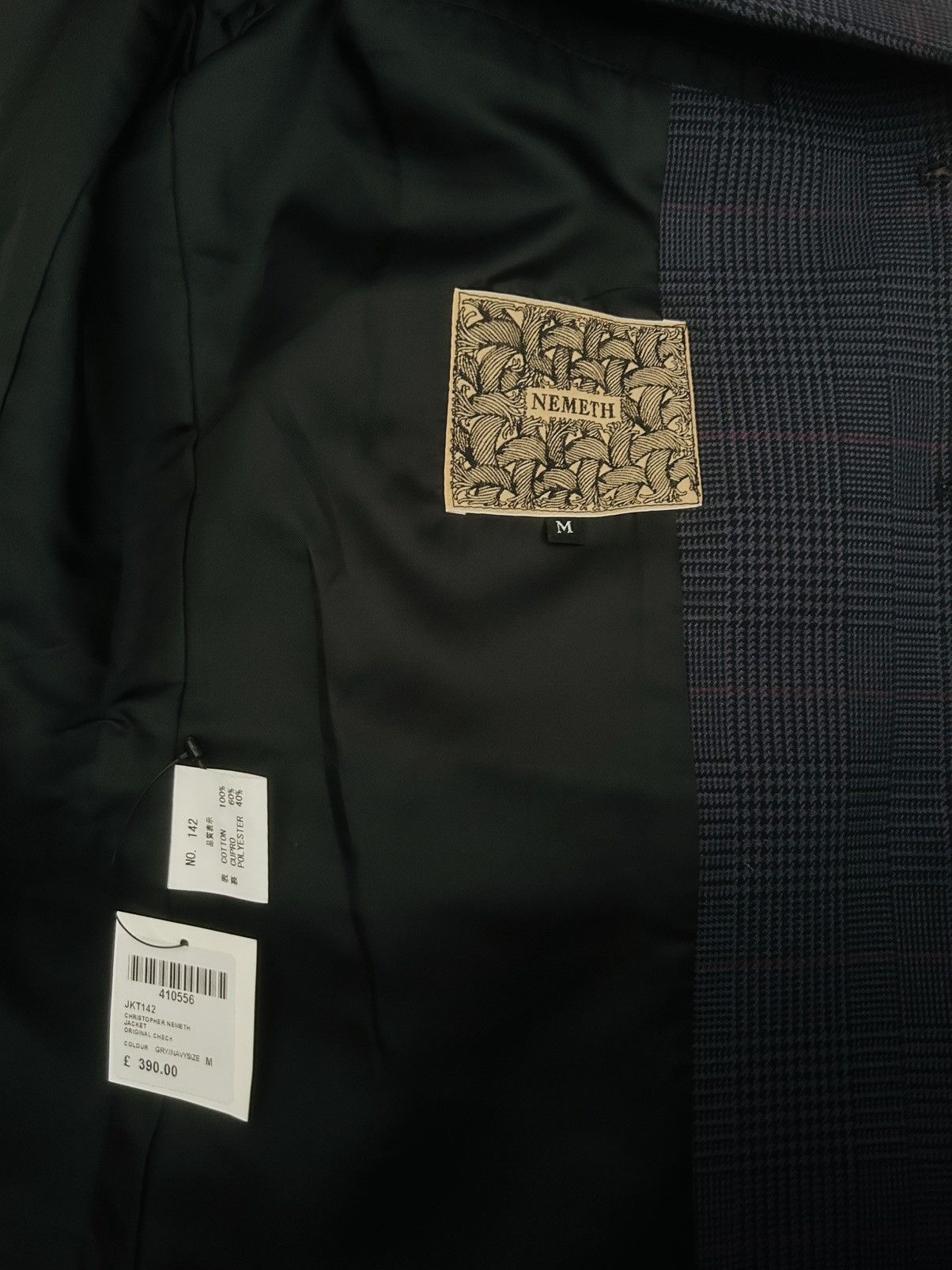 Christopher Nemeth CHRISTOPHER NEMETH Glen Check Jacket JKT142 Size 48R - 3 Thumbnail