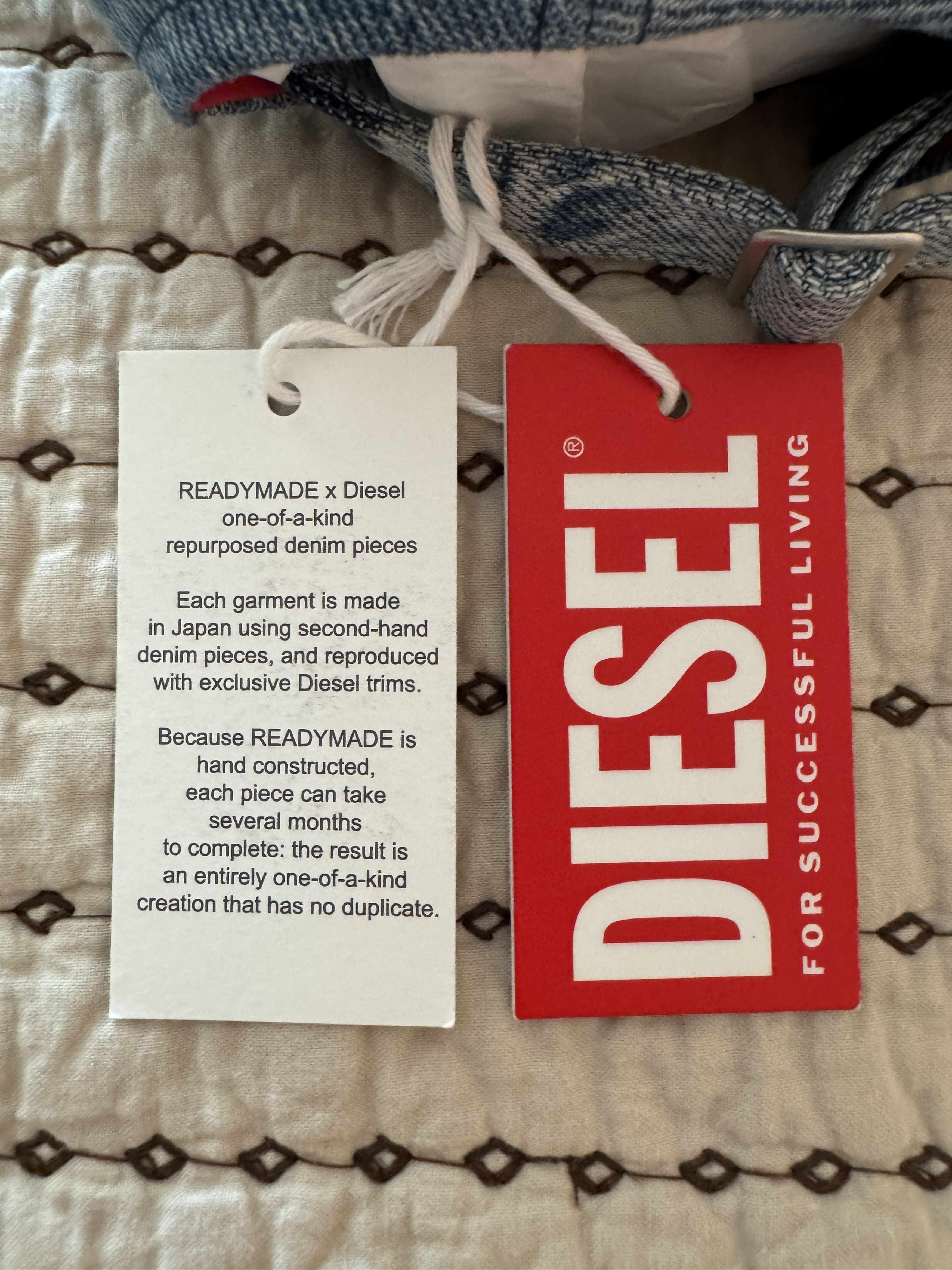 READYMADE READYMADE x DIESEL ONE-OF-A-KIND REPURPOSED DENIM HAT OS NEW Size ONE SIZE - 20 Thumbnail