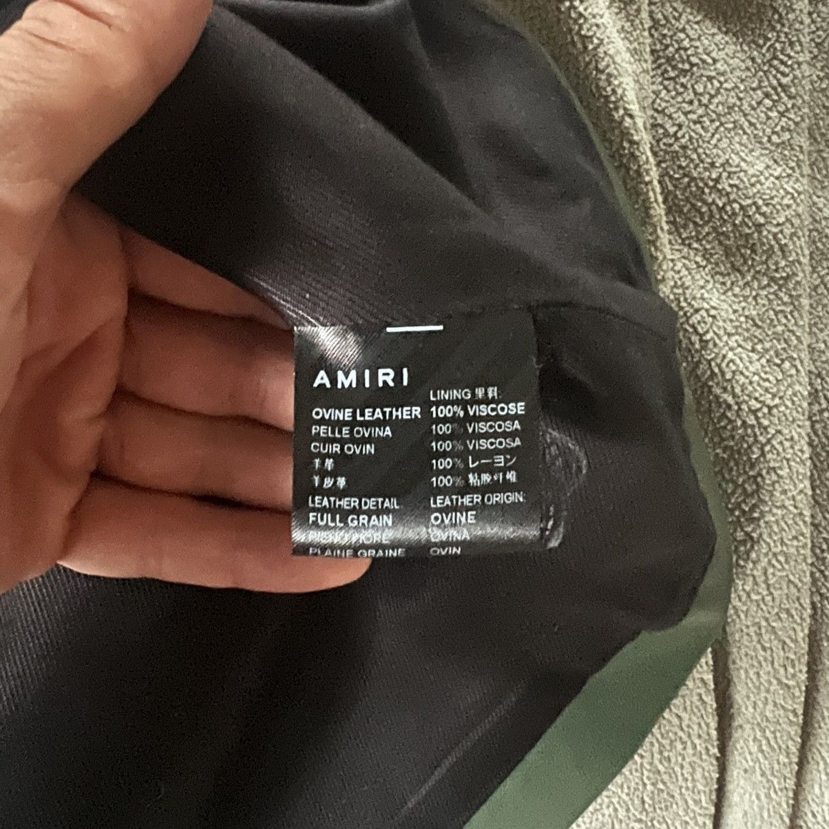Amiri AMIRI GREEN BANDANA-PATTERN LEATHER SHIRT Size US M / EU 48-50 / 2 - 4 Thumbnail