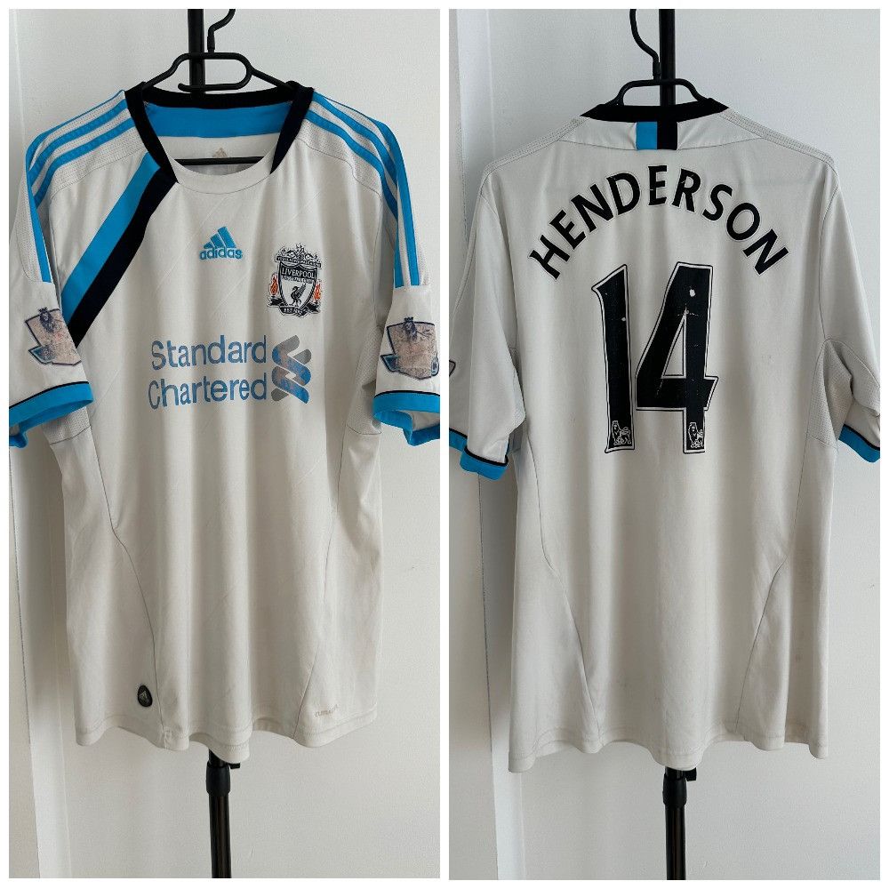 Adidas 2011 Liverpool #14 Henderson Adidas Third Kit Jersey Soccer Size US L / EU 52-54 / 3 - 1 Thumbnail