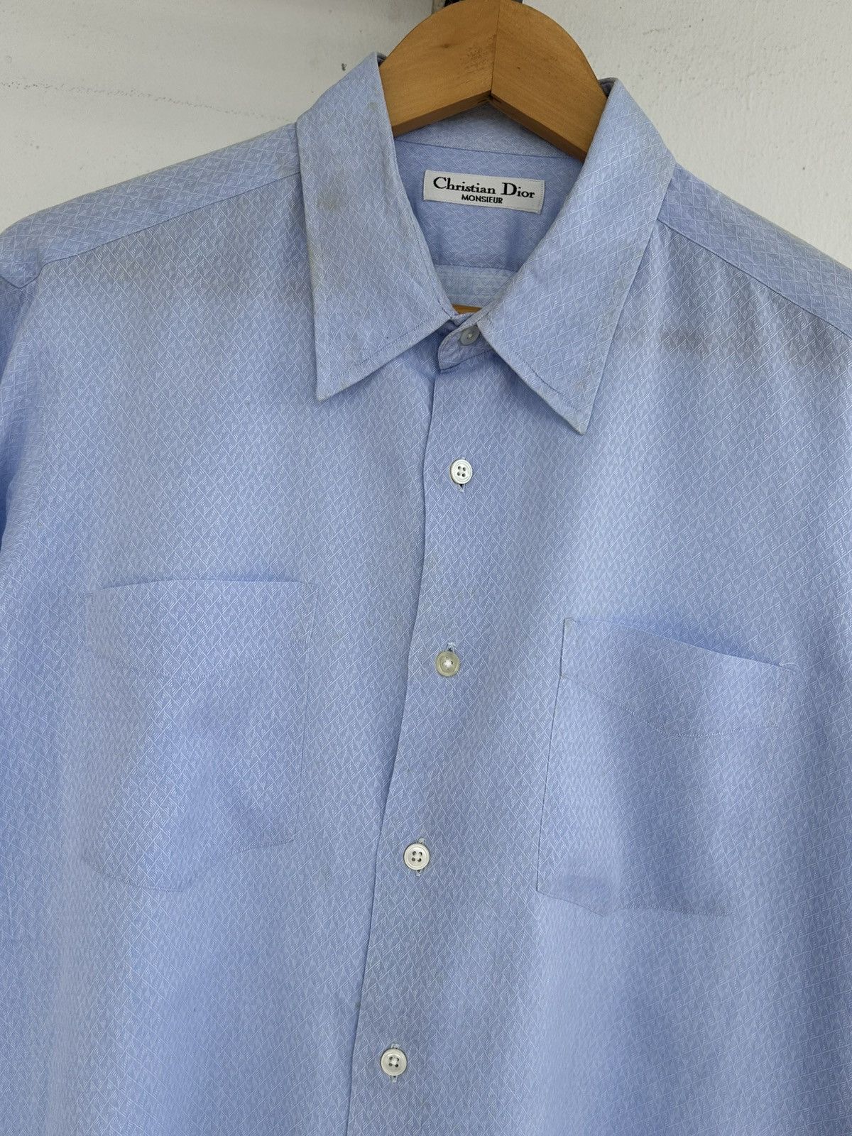 Christian Dior Monsieur Christian Dior Double Pocket Vintage Button Up Shirt Blue Size US L / EU 52-54 / 3 - 3 Thumbnail
