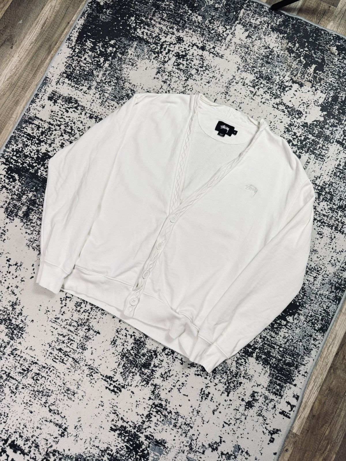 Stussy × Vintage Stussy cardigan Logo S White Size US S / EU 44-46 / 1 - 2 Thumbnail