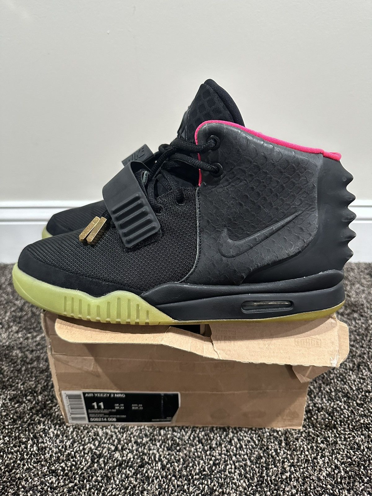 Kanye West × Nike Nike Air Yeezy 2 Kanye West Solar Red Sneakers 2012 Size US 11 / EU 44 - 4 Thumbnail