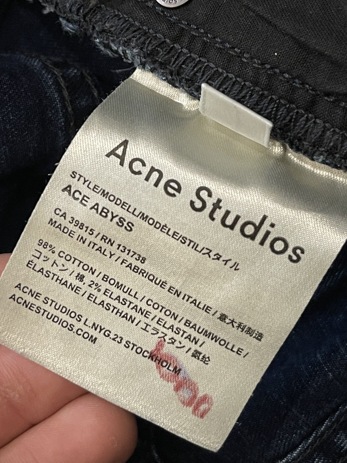 Acne Studios Acne Studios men’s jeans pants blue denim Size US 29 - 9 Thumbnail